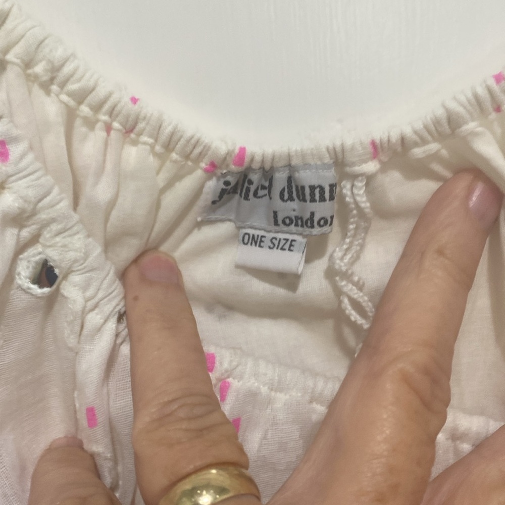 Juliet Dunn White Mini Dress with Pink Embroidery - Picture 4 of 9